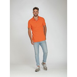 L&S Heavy Mix Fit Polo Short Sleeves