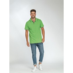 L&S Flatlock Fit Polo Short Sleeves for him