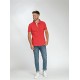 L&S Cotton Elastane Contrast Polo Short Sleeves for him