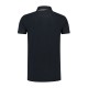 L&S Cotton Elastane Contrast Polo Short Sleeves for him