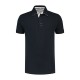 L&S Cotton Elastane Contrast Polo Short Sleeves for him