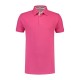 L&S Cotton Elastane Contrast Polo Short Sleeves for him