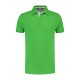 L&S Cotton Elastane Contrast Polo Short Sleeves for him