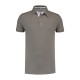 L&S Cotton Elastane Contrast Polo Short Sleeves for him