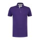 L&S Cotton Elastane Contrast Polo Short Sleeves for him