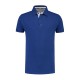 L&S Cotton Elastane Contrast Polo Short Sleeves for him