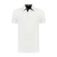 L&S Cotton Elastane Contrast Polo Short Sleeves for him