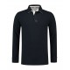 L&S Polo Contrast Cot/Elast LS for him