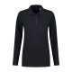 L&S Basic Cotton Elastane Polo Long Sleeves for her