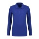 L&S Basic Cotton Elastane Polo Long Sleeves for her