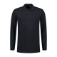 L&S Basic Cotton Elastane Polo Long Sleeves for him