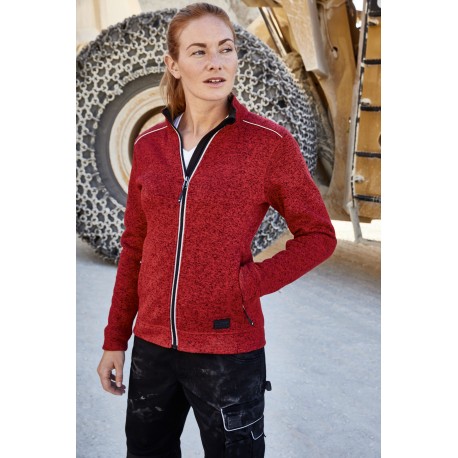 Ladies' Knitted Workwear Fleece Jacket