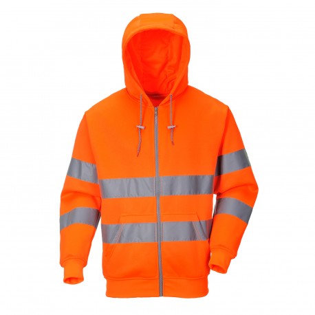 Hi-Vis Zip Front Hoodie