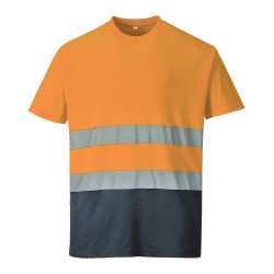 Tweekleuren Katoenen Comfort T-shirt