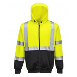  Hi-Vis Tweekleuren Hoody met rits