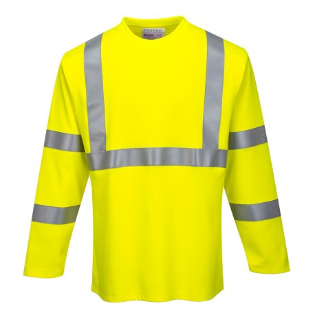 Vlamvertragend HiVis T-Shirt met lange mouwen