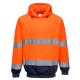 Tweekleurig sweatshirt met capuchon