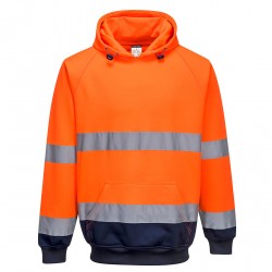 Tweekleurig sweatshirt met capuchon