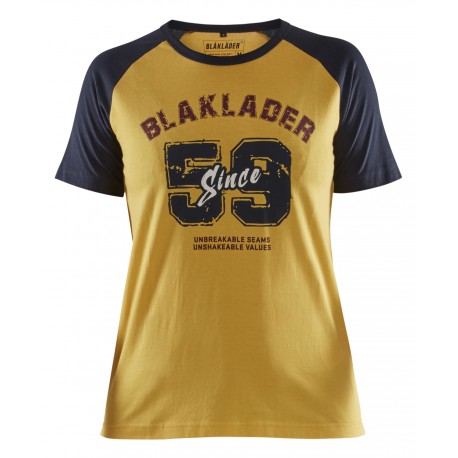 DAMES T-SHIRT LIMITED RETRO BLAKLADER