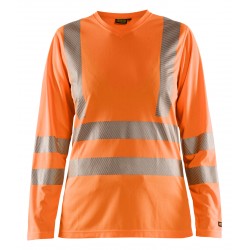 DAMES T-SHIRT LANGE MOUW HIGH VIS