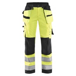 DAMES SOFTSHELL WERKBROEK HIGH VIS