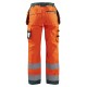 DAMES WERKBROEK HIGH VIS MET SPIJKERZAKKEN