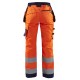 DAMES WERKBROEK HIGH VIS MET SPIJKERZAKKEN