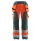 DAMES WERKBROEK HIGH VIS MET SPIJKERZAKKEN
