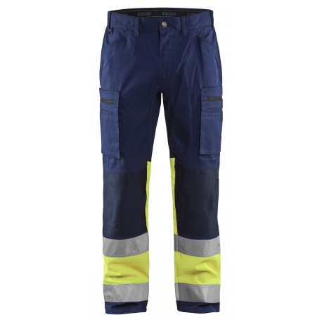 WERKBROEK MET STRETCH HIGH VIS