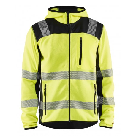 GEBREID VEST MET CAPUCHON HIGH VIS