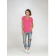 L&S Cotton Elastane V-neck T-shirt Short Sleeves for her