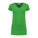 L&S Cotton Elastane V-neck T-shirt Short Sleeves for her