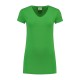 L&S Cotton Elastane V-neck T-shirt Short Sleeves for her