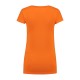 L&S Cotton Elastane V-neck T-shirt Short Sleeves for her