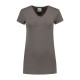 L&S Cotton Elastane V-neck T-shirt Short Sleeves for her