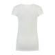 L&S Cotton Elastane V-neck T-shirt Short Sleeves for her