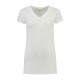 L&S Cotton Elastane V-neck T-shirt Short Sleeves for her