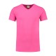 L&S Cotton Elastane V-neck T-shirt Short Sleeves for him