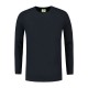 L&S Cotton Elastane T-shirt Long Sleeves for him