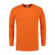 L&S Cotton Elastane T-shirt Long Sleeves for him