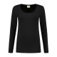 L&S Cotton Elastane T-shirt Long Sleeves for her