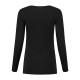 L&S Cotton Elastane T-shirt Long Sleeves for her