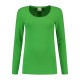 L&S Cotton Elastane T-shirt Long Sleeves for her