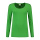 L&S Cotton Elastane T-shirt Long Sleeves for her