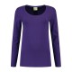 L&S Cotton Elastane T-shirt Long Sleeves for her