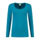 L&S Cotton Elastane T-shirt Long Sleeves for her