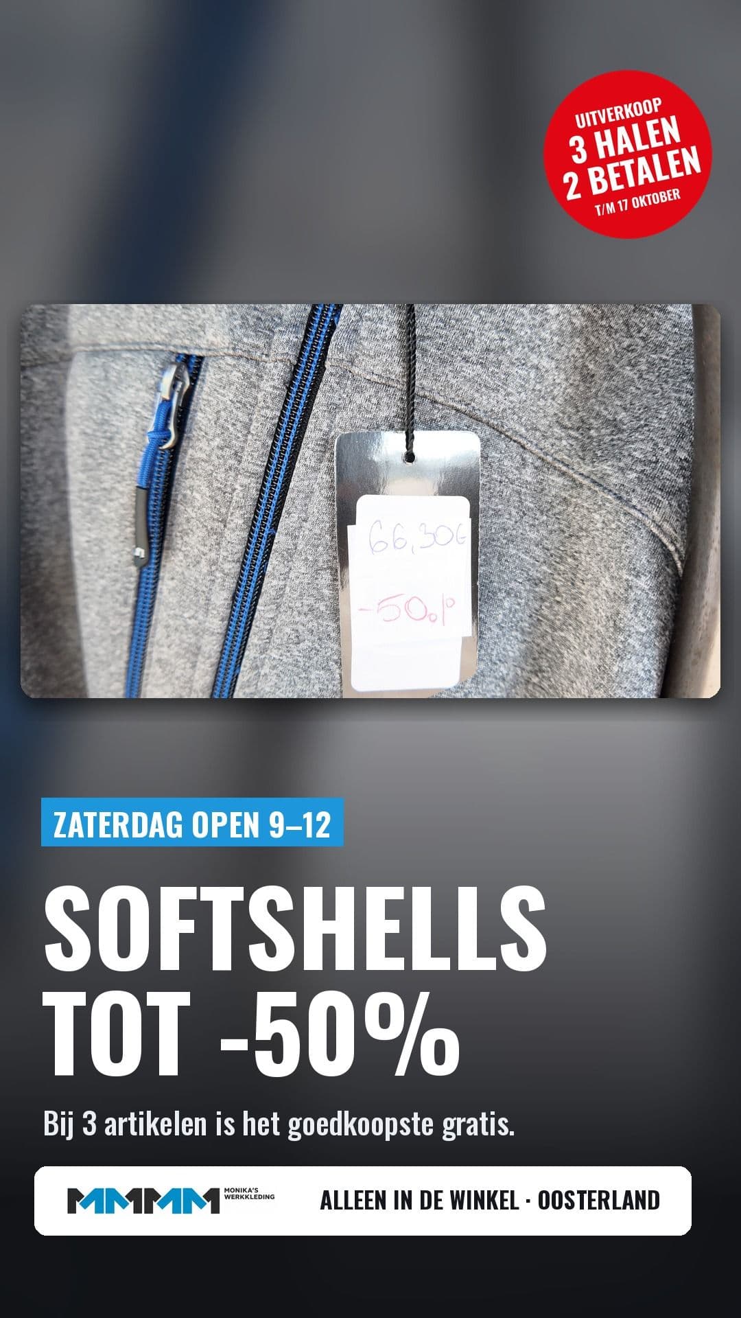 Softshells tot -50%
