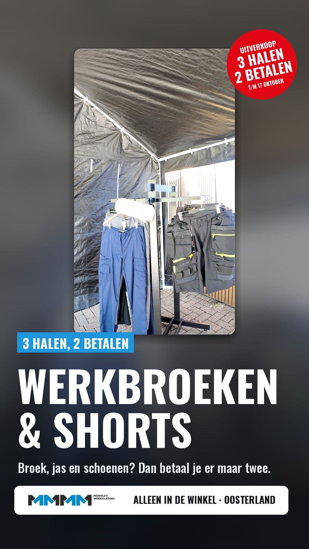 Werkbroeken en shorts in de uitverkoop